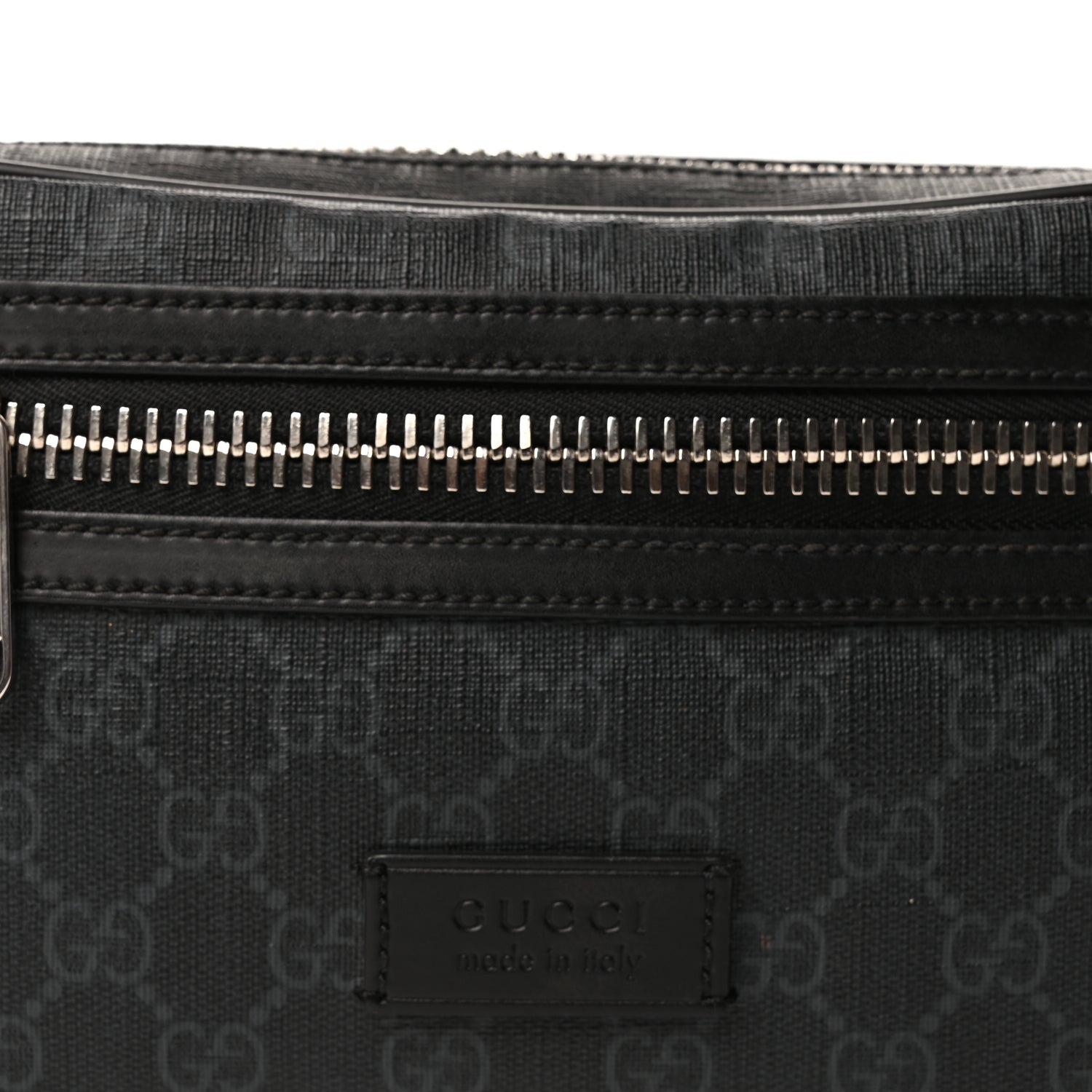 Gucci Soft GG Supreme Monogram Web Belt Bag  Black Grey 6 of 8