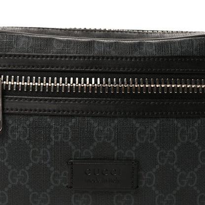 Gucci Soft GG Supreme Monogram Web Belt Bag  Black Grey 6 of 8