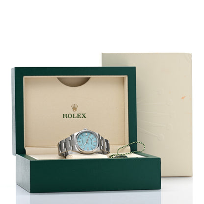 Rolex Stainless Steel 36mm Oyster Perpetual Watch Turquoise 126000 5 of 5