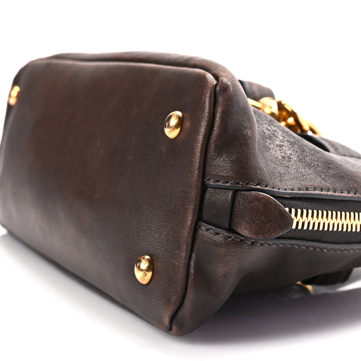 Miu Miu Nappa Aviator Regular Aventure Bag Briarwood 8 of 8