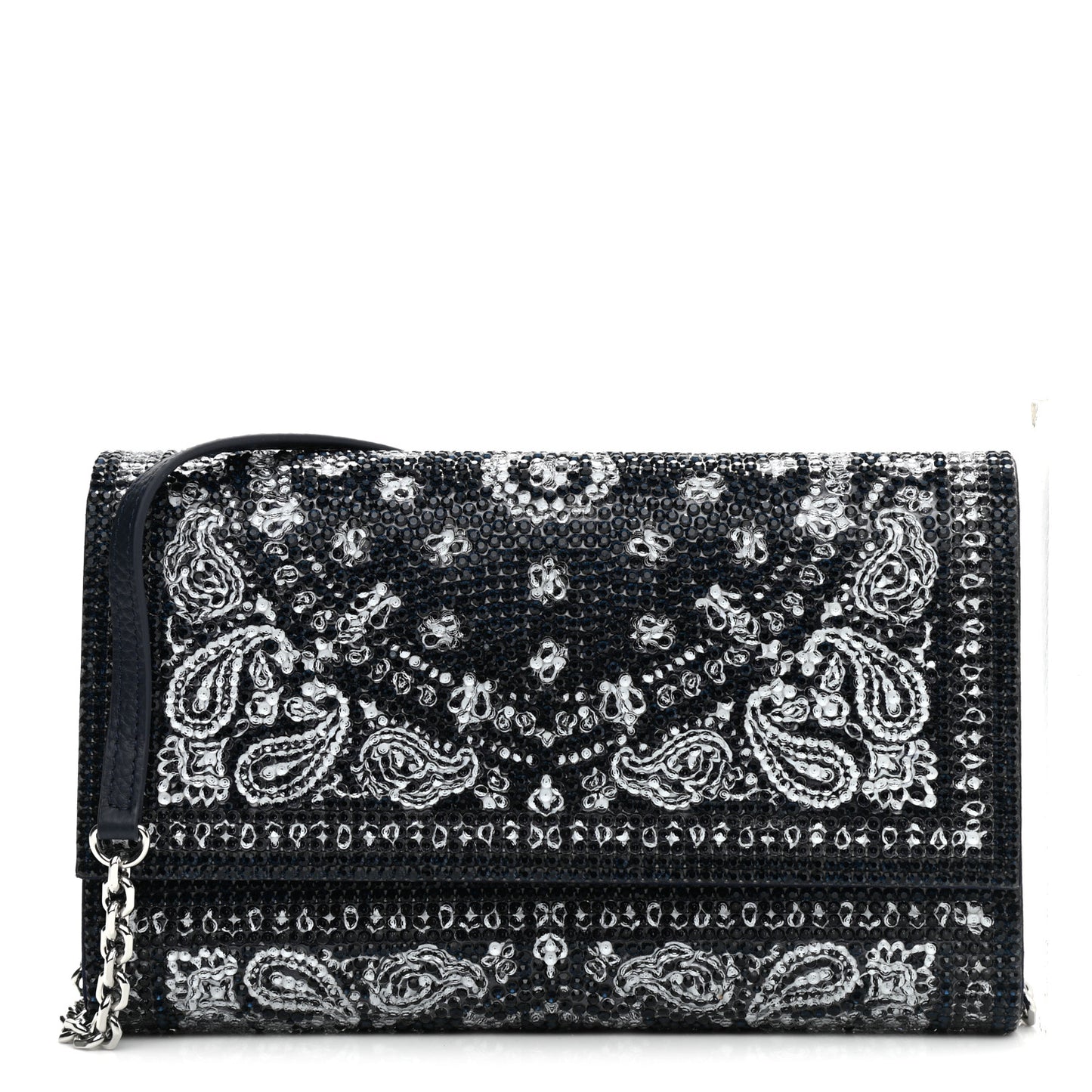 Swarovski Crystal Bandana Clutch Blue White