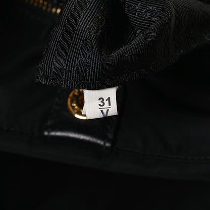Prada Tessuto Nylon Calfskin Tote Black 7 of 10