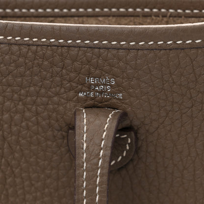 Hermes Taurillon Clemence Evelyne TPM Etoupe 6 of 12