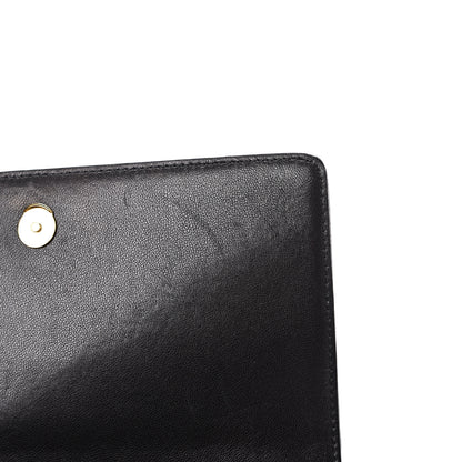 Saint Laurent Lambskin Diamond Quilted Monogram Angie Chain Bag Black 9 of 17