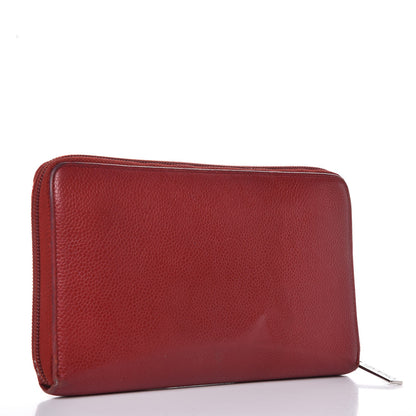 Chanel Caviar Large CC Timeless Zip Around Organizer Wallet Red 3 of 19