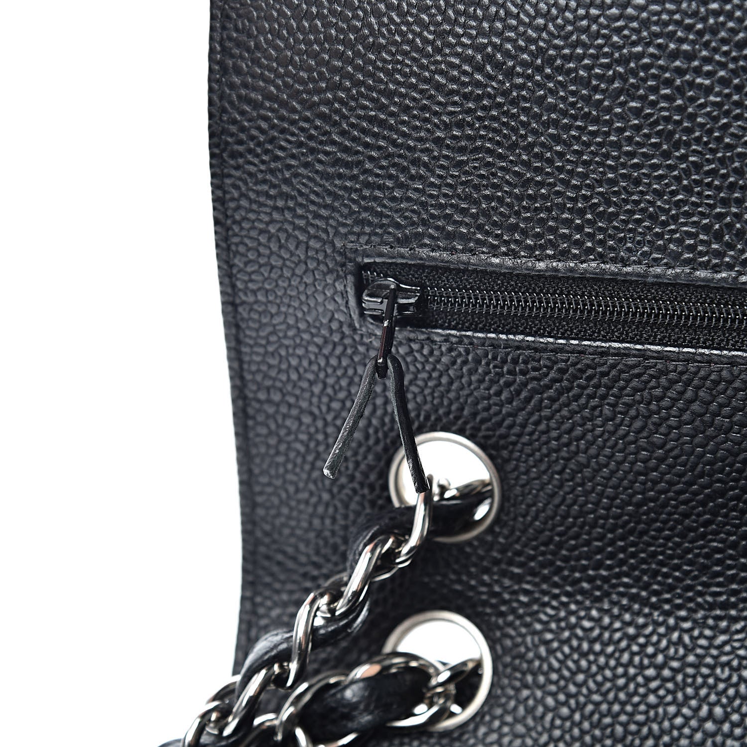 Chanel Caviar Quilted Jumbo Double Flap Black 10 of 20