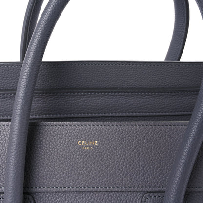 Celine Drummed Calfskin Mini Luggage  Kohl 5 of 9