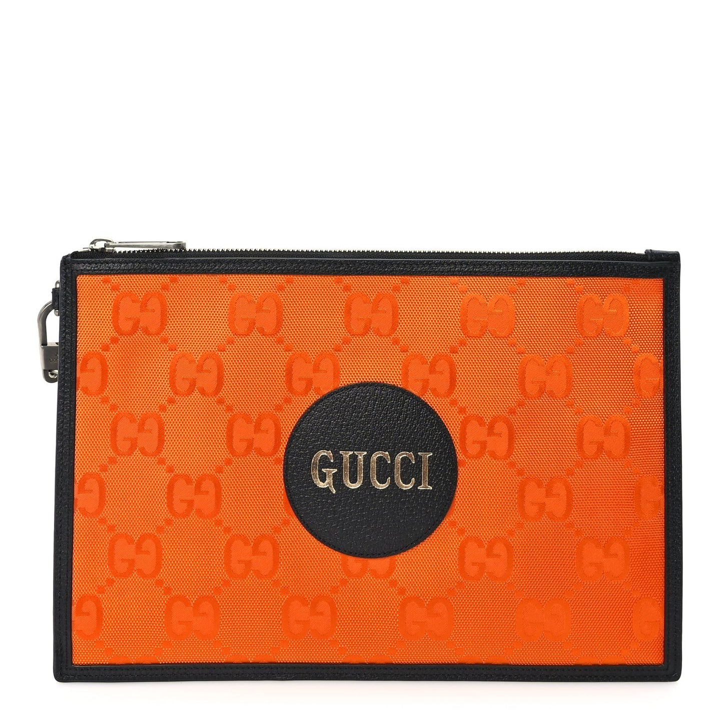 Econyl Nylon Monogram Off The Grid Zip Pouch Carrot Orange