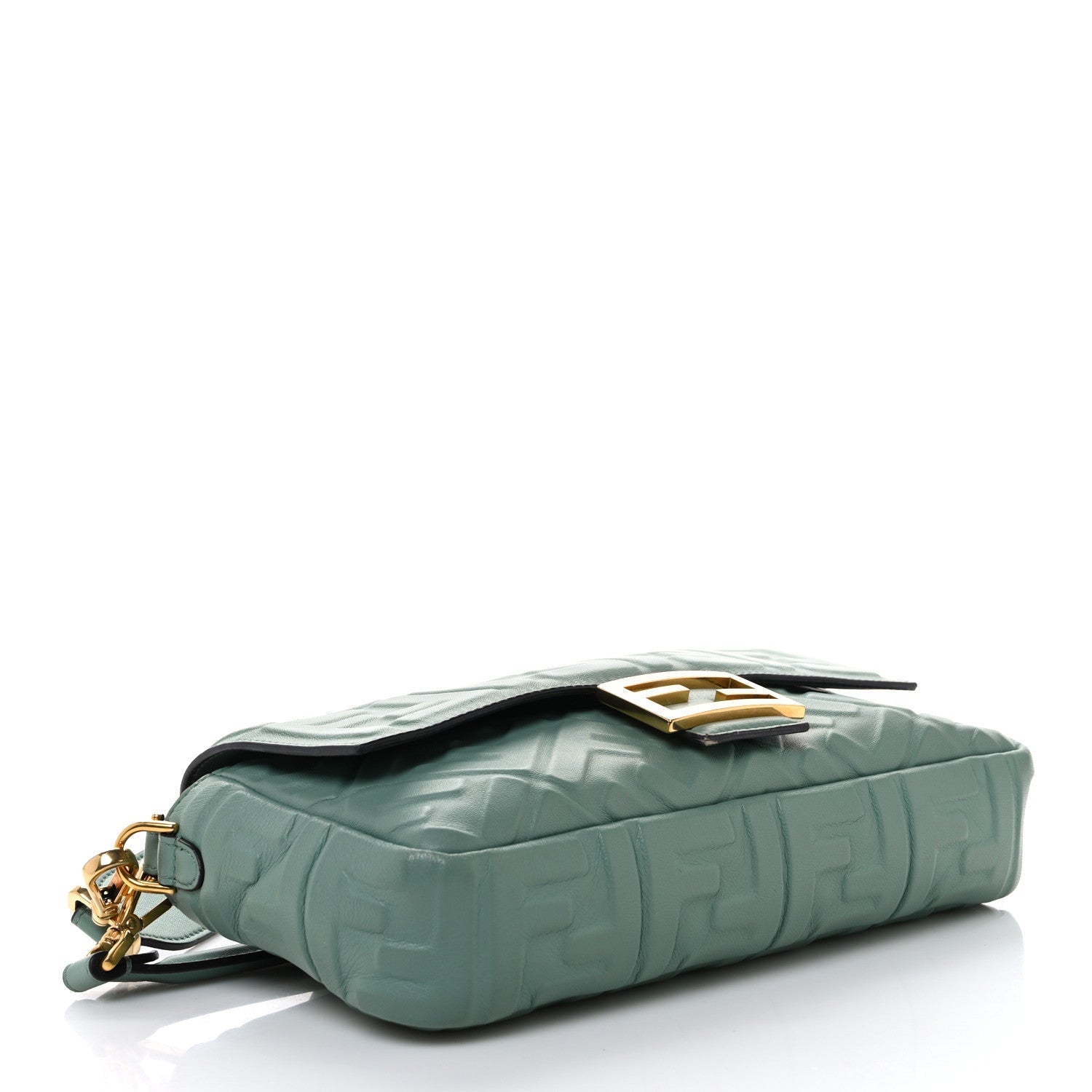 Fendi Nappa FF 1974 Embossed Baguette Menta 4 of 7