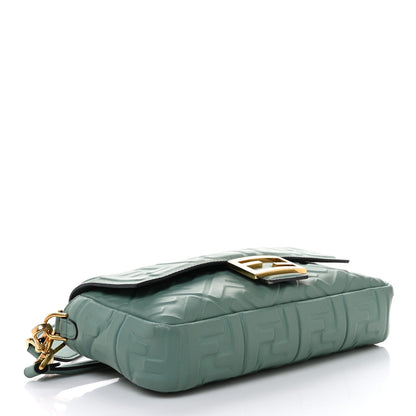 Fendi Nappa FF 1974 Embossed Baguette Menta 4 of 7