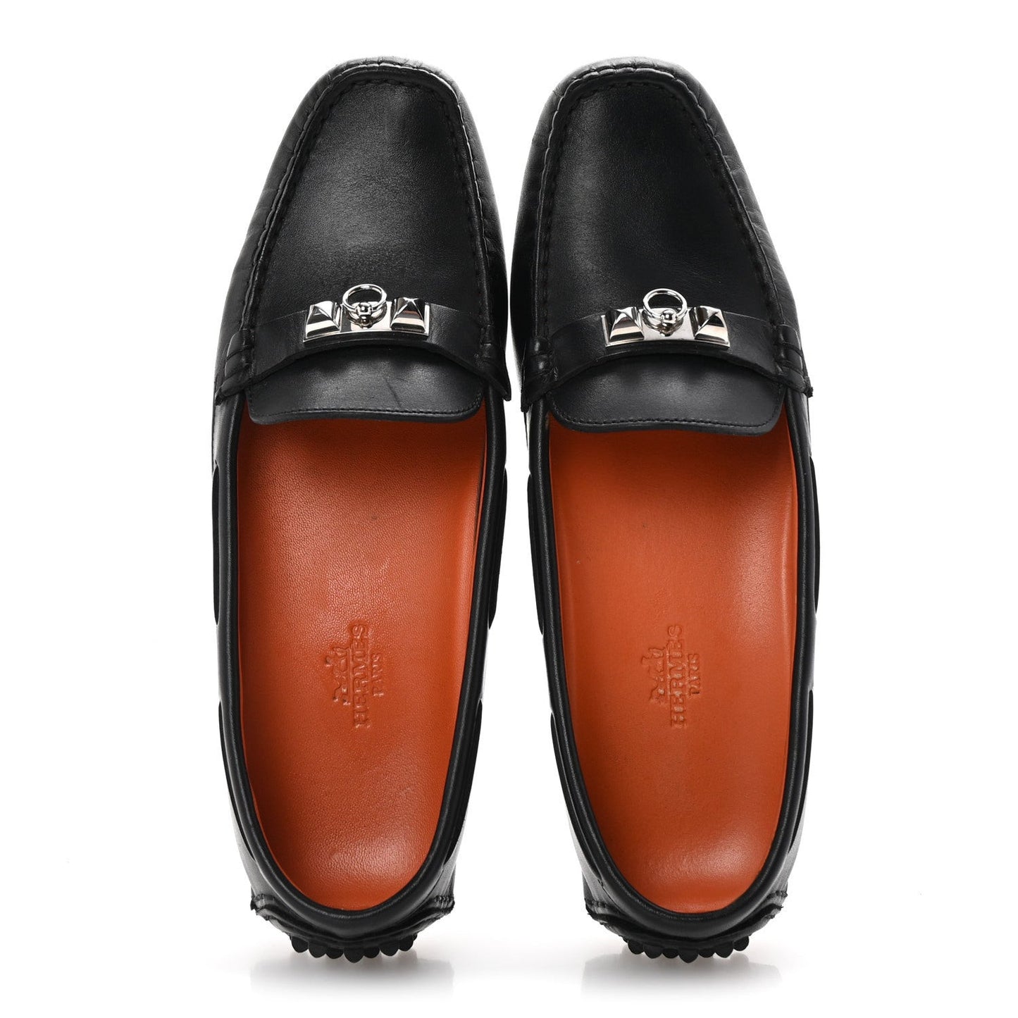 Supple Calfskin Mens Irving Driving Moccasin Loafers 37 Black