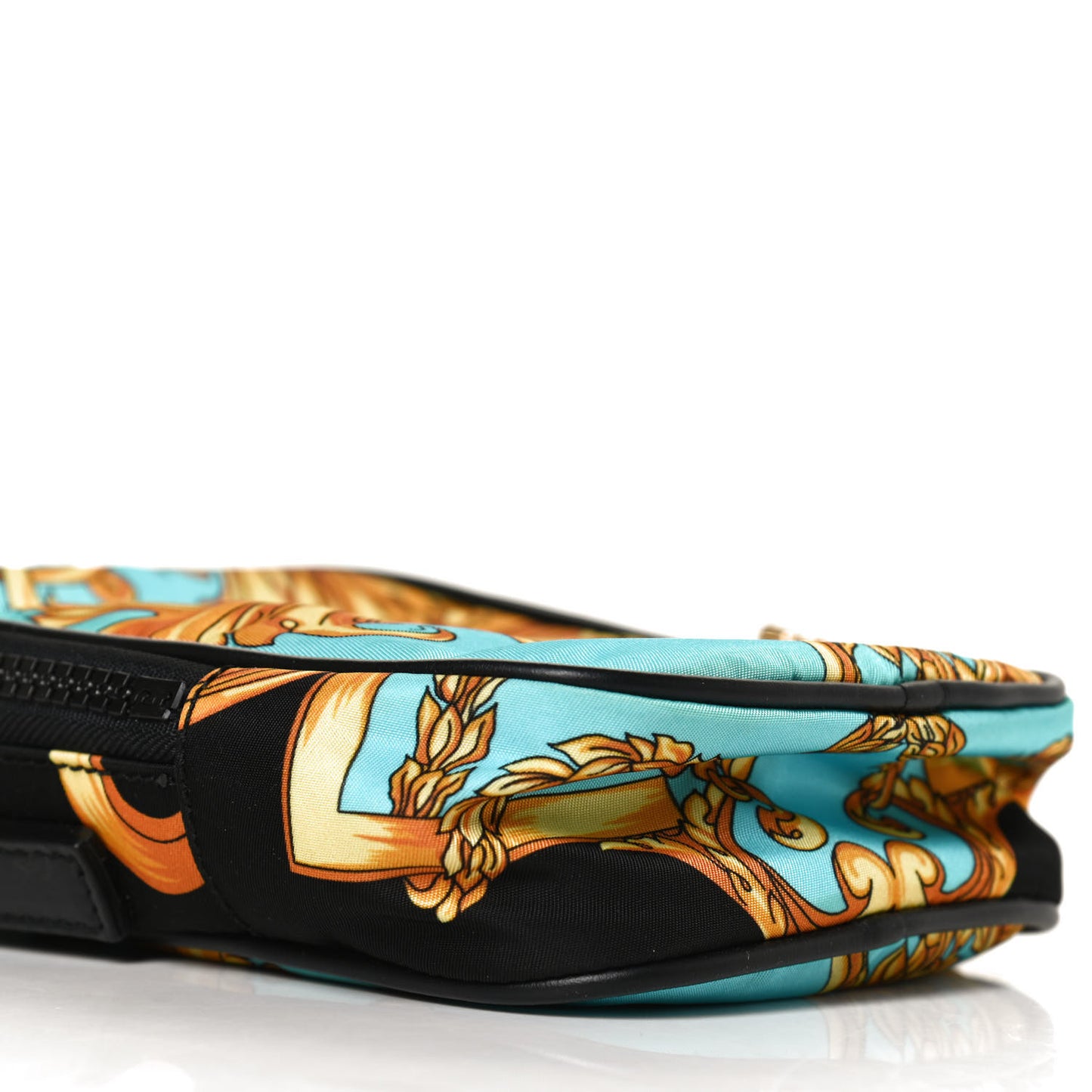 Nylon Baroque Print Small Crossbody Bag Black