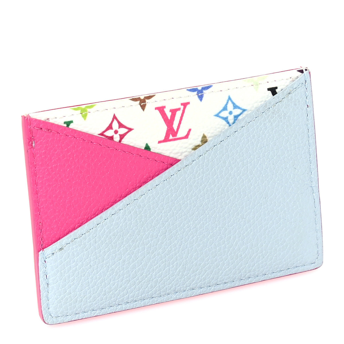 LV X TM Monogram Multicolor Criss-Cross Card Holder Kawaii Pink