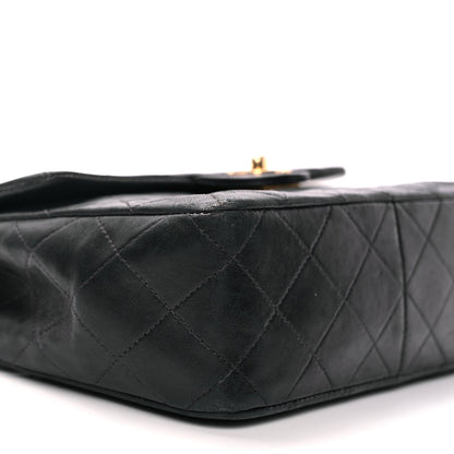 Chanel Lambskin Quilted Small Single Flap Black Black 8 of 9