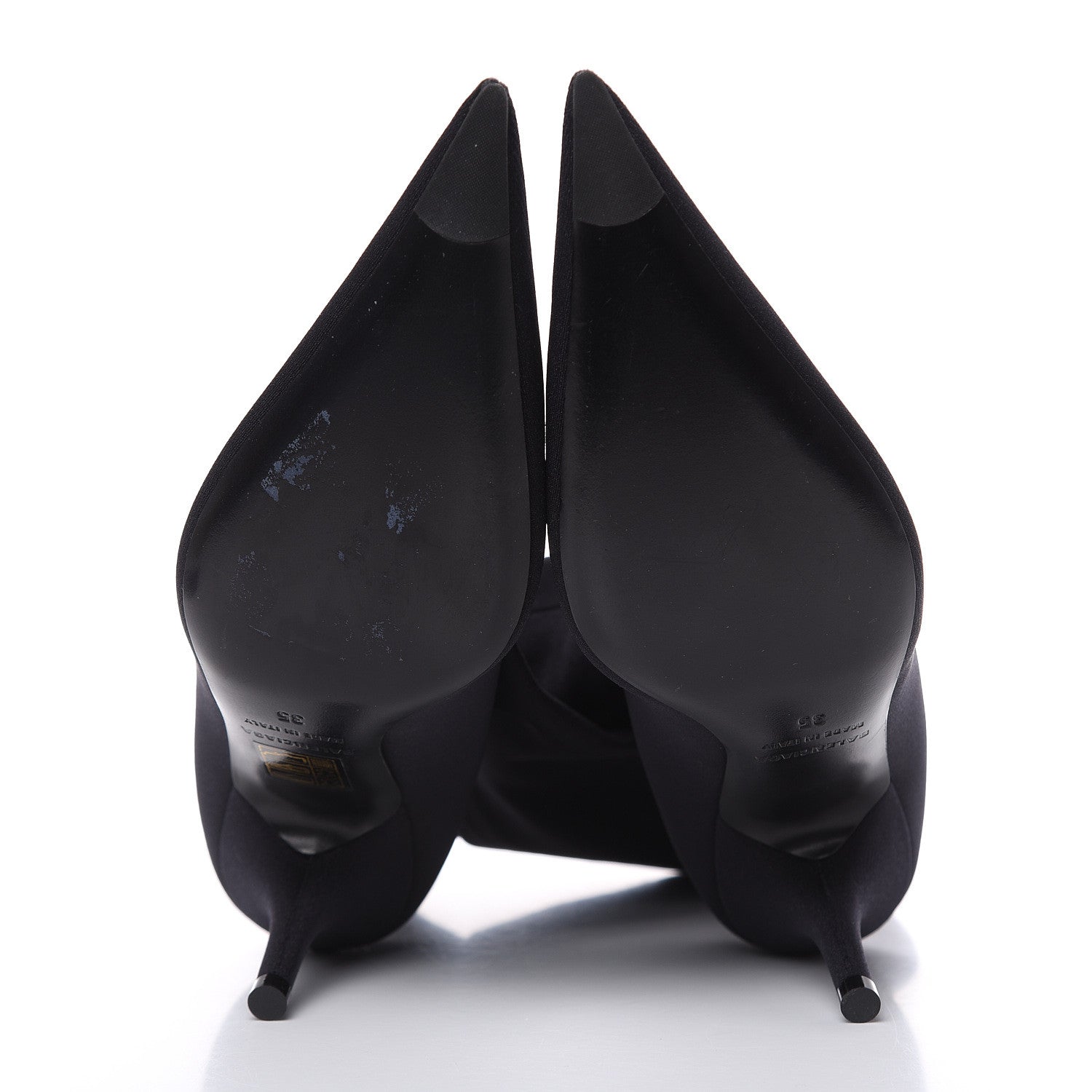 Balenciaga Jersey Crepe Extreme Pointed Toe Knife Booties 35 Black 5 of 7