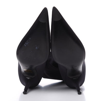 Balenciaga Jersey Crepe Extreme Pointed Toe Knife Booties 35 Black 5 of 7