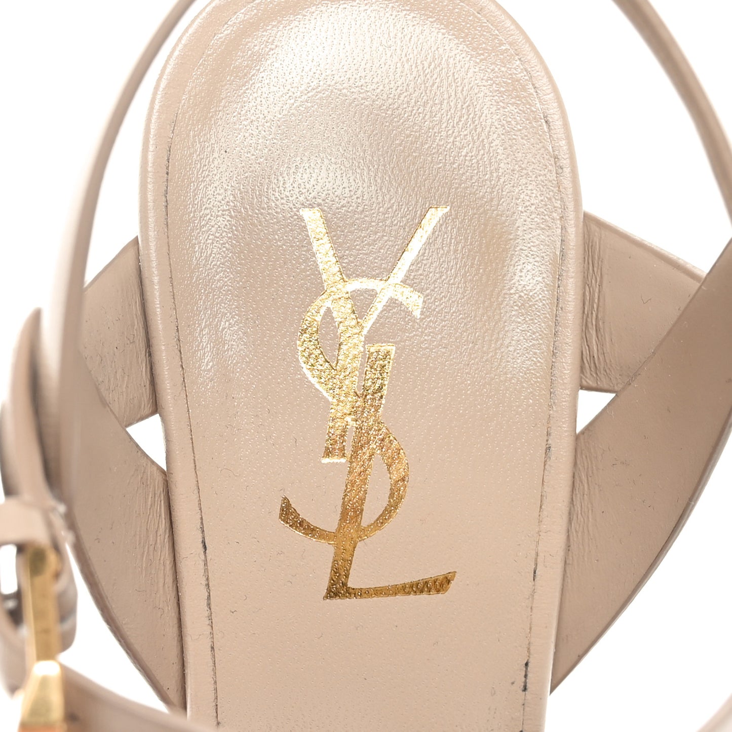 Calfskin Tribute 105 Platform Sandals 36 Nude