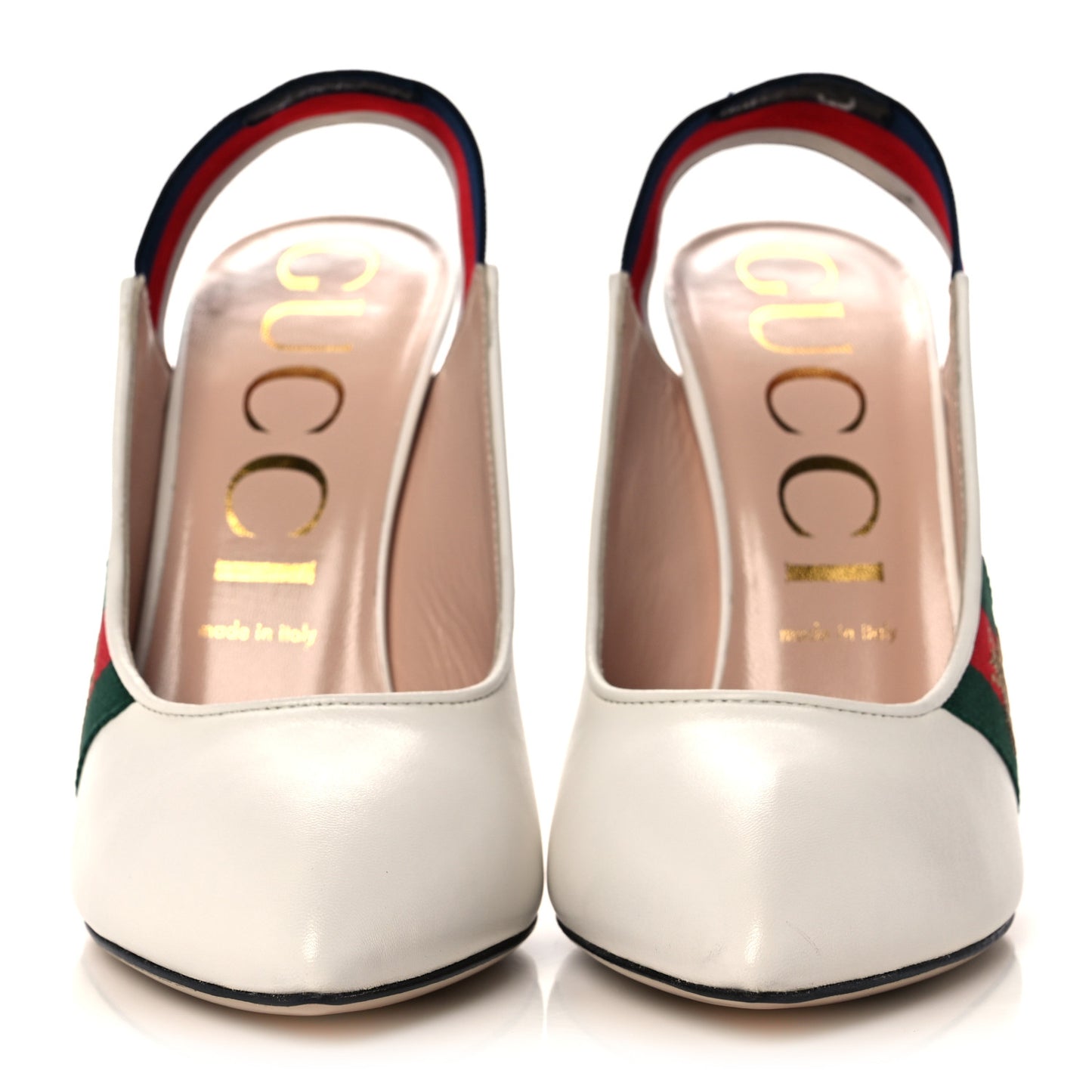 Malaga Kid Web Sylvie High Heel Slingback Pumps 40 White