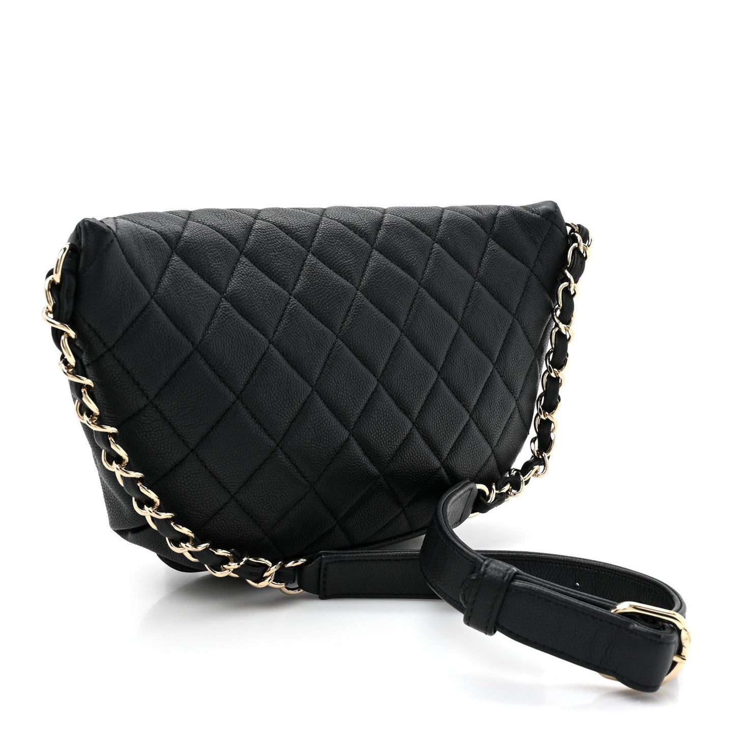 Caviar Quilted Business Affinity Waist Belt Bag Black