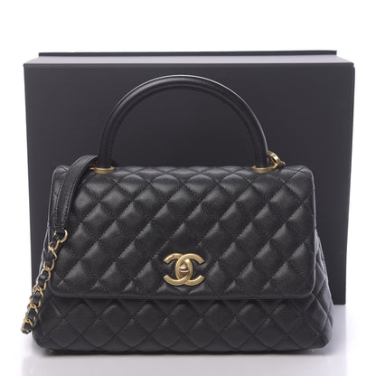 Chanel Caviar Quilted Small Coco Handle Flap Black 11 of 11