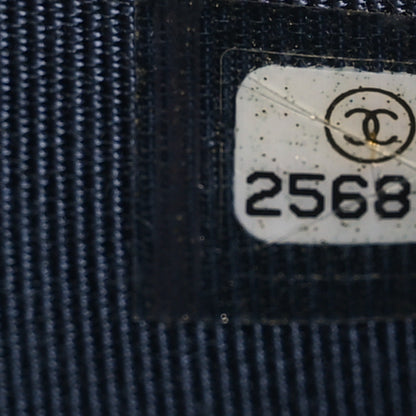 Chanel Metallic Caviar Quilted Flap Card Holder Dark Blue 9 of 13