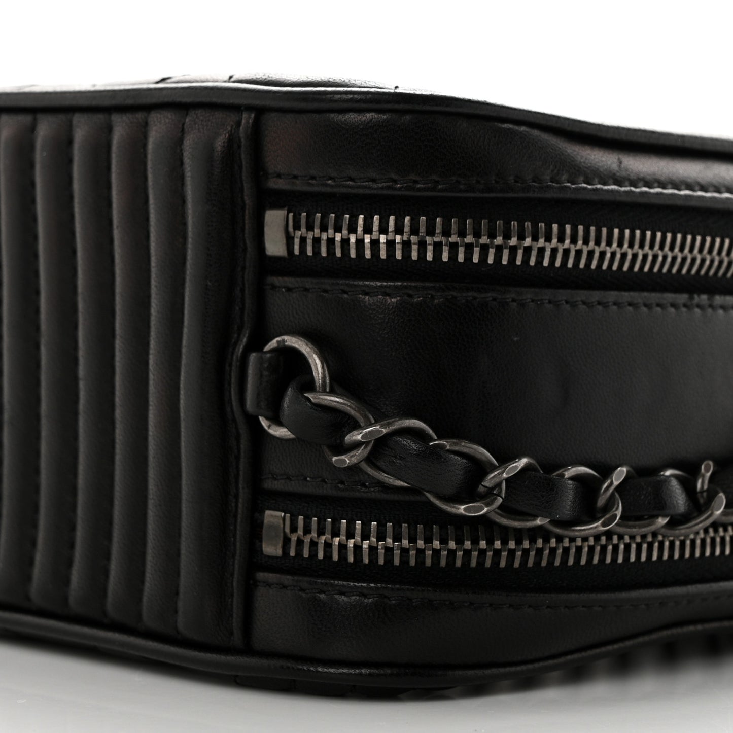 Lambskin Quilted Large Coco Boy Camera Bag Black