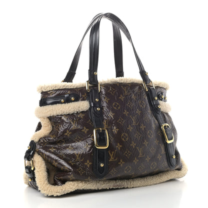 Louis Vuitton Patent Monogram Shearling Sac Thunder 2 of 8