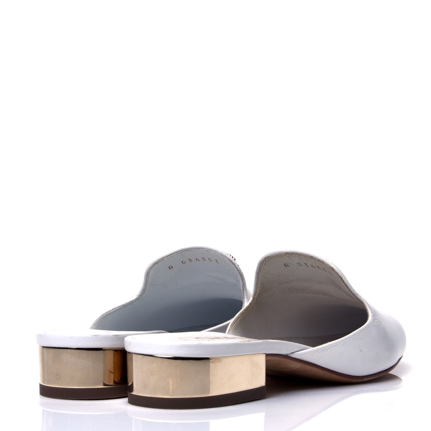 Chanel Sheepskin CC Mules 36 White 4 of 11