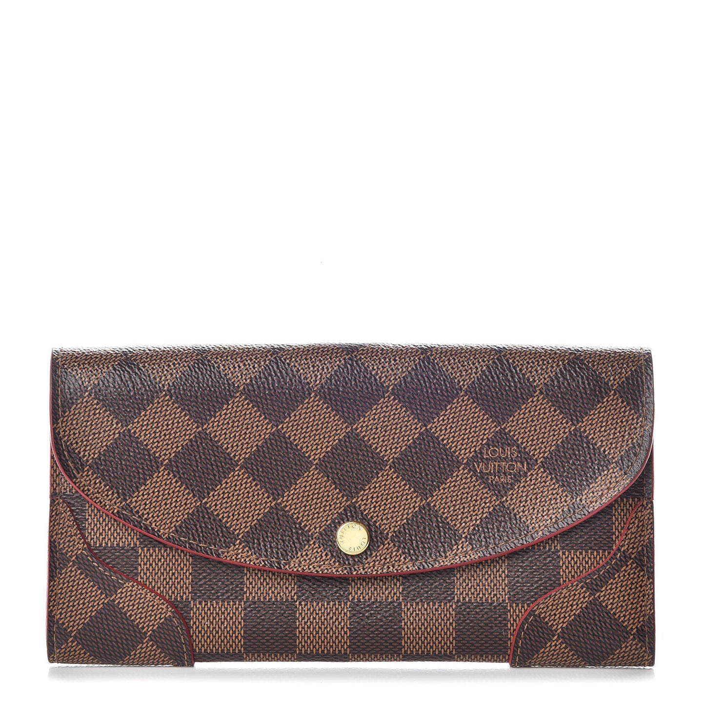 Damier Ebene Caissa Wallet Cherry