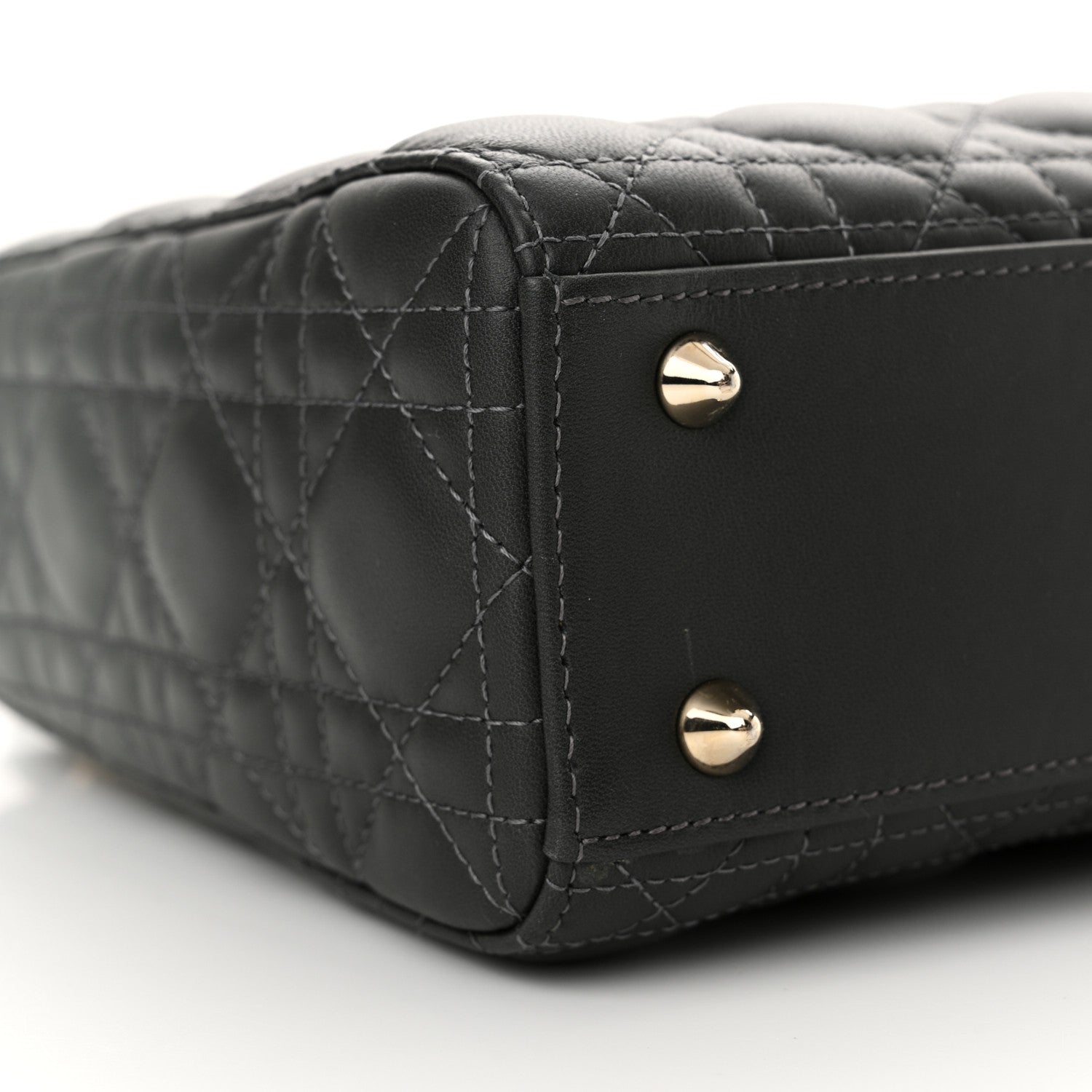 Christian Dior Lambskin Cannage Gradient Small My ABCDior Lady Dior Grey 9 of 12