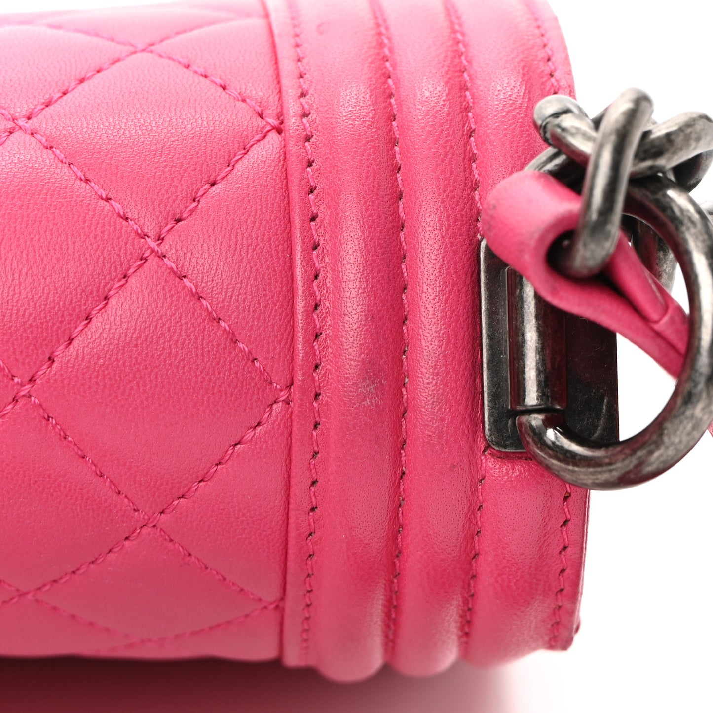 Lambskin Quilted Medium Boy Flap Pink
