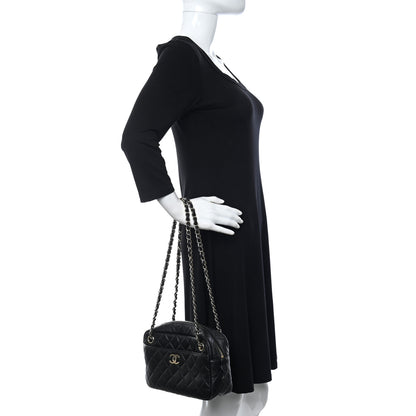 Chanel Lambskin Quilted Camera Bag Black 2 of 12