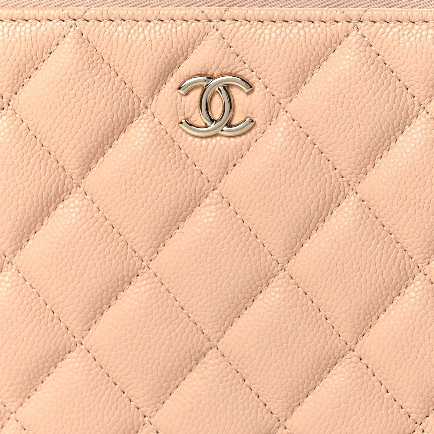 Chanel Caviar Quilted Cosmetic Case Beige 8 of 8