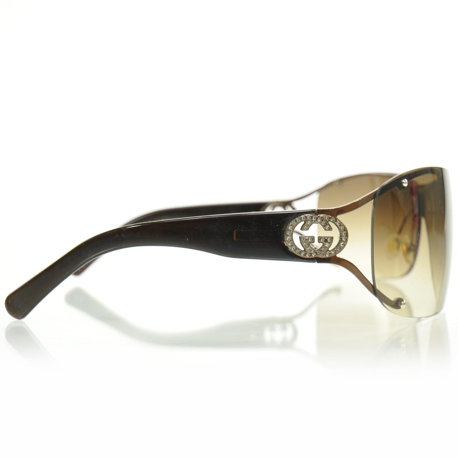 Gucci Crystal GG Sunglasses 2807S Brown 5 of 8