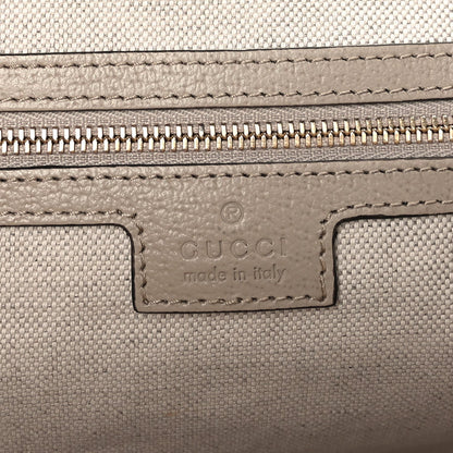 Gucci GG Supreme Monogram Textured Dollar Calfskin Web Large Ophidia Shopping Tote  Beige Mystic White Oatmeal 5 of 7