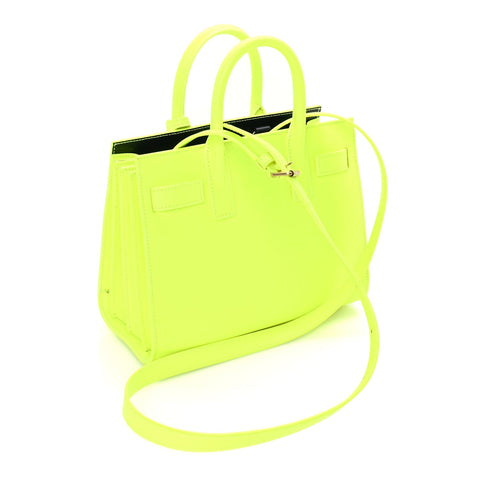 Calfskin Nano Sac De Jour Neon Yellow