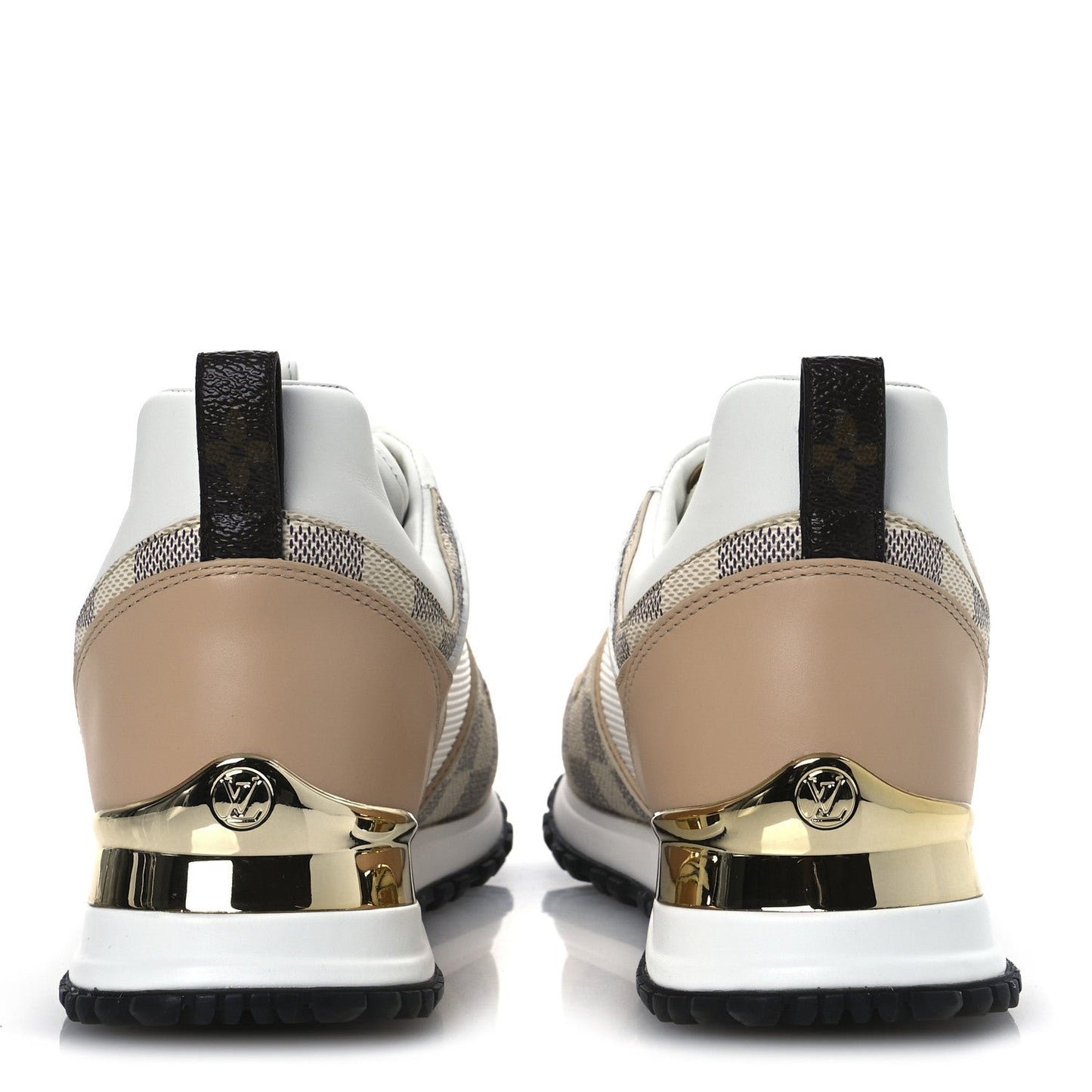 Calfskin Damier Azur Run Away Sneakers White