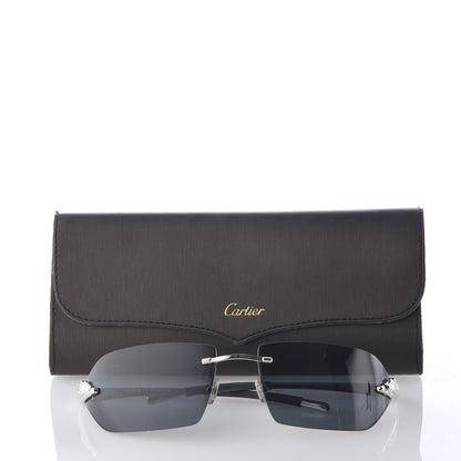 Cartier Panthere De Sunglasses Silver 8 of 8