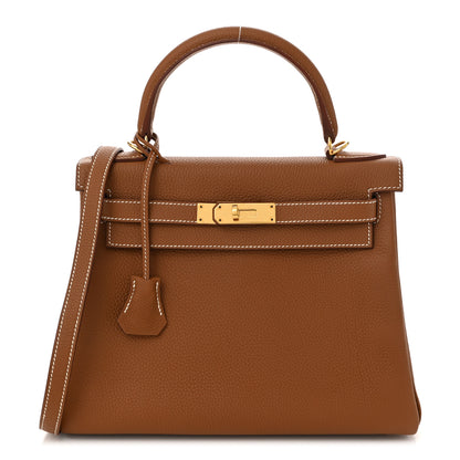 Hermes Togo Kelly Retourne 28 Gold 1 of 11
