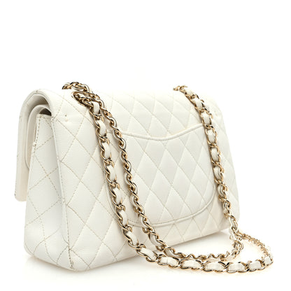 Chanel Caviar Quilted Medium Double Flap White 3 of 16