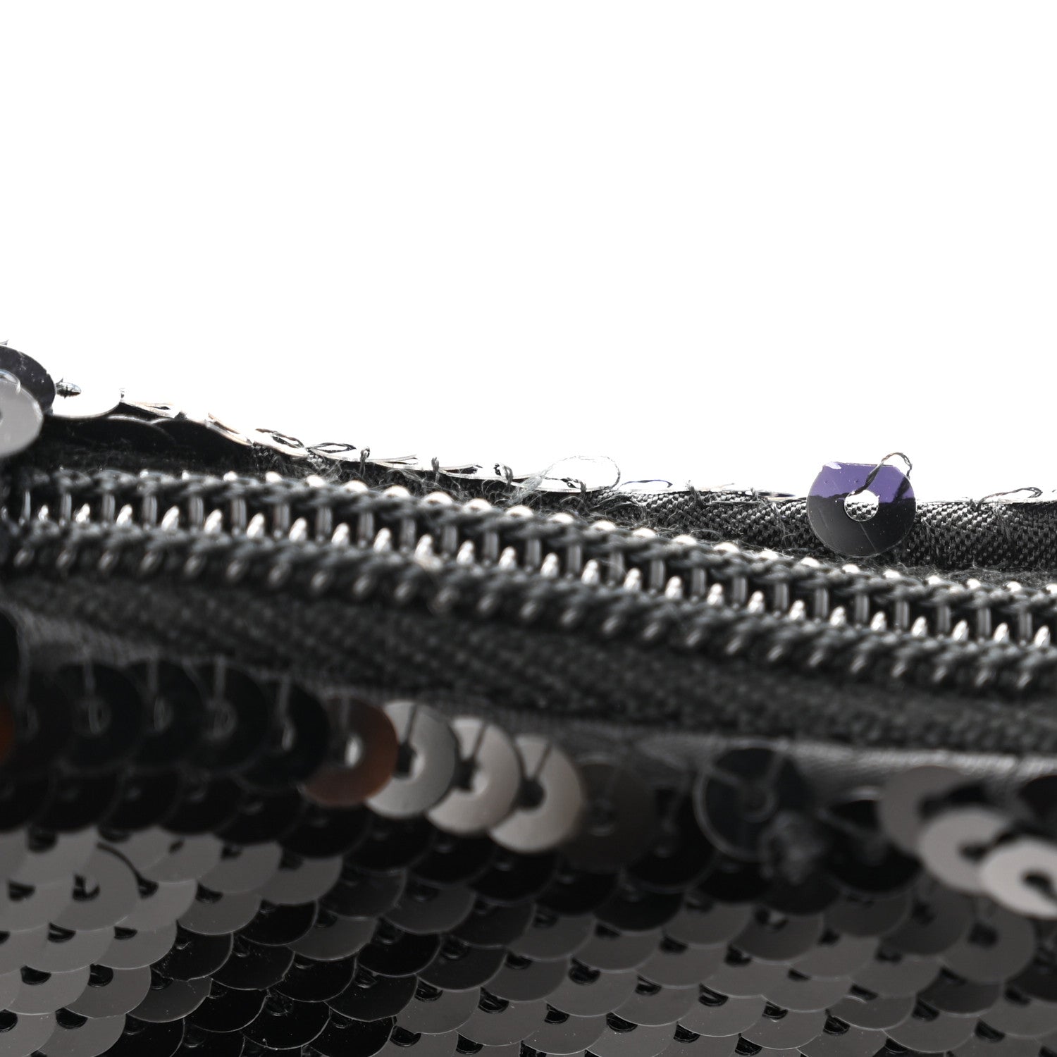 Prada Paillettes Sequin Mini Re-Edition 2000 Bag Black White 6 of 12