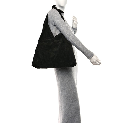 The Row Suede Bindle Bag Black 2 of 9