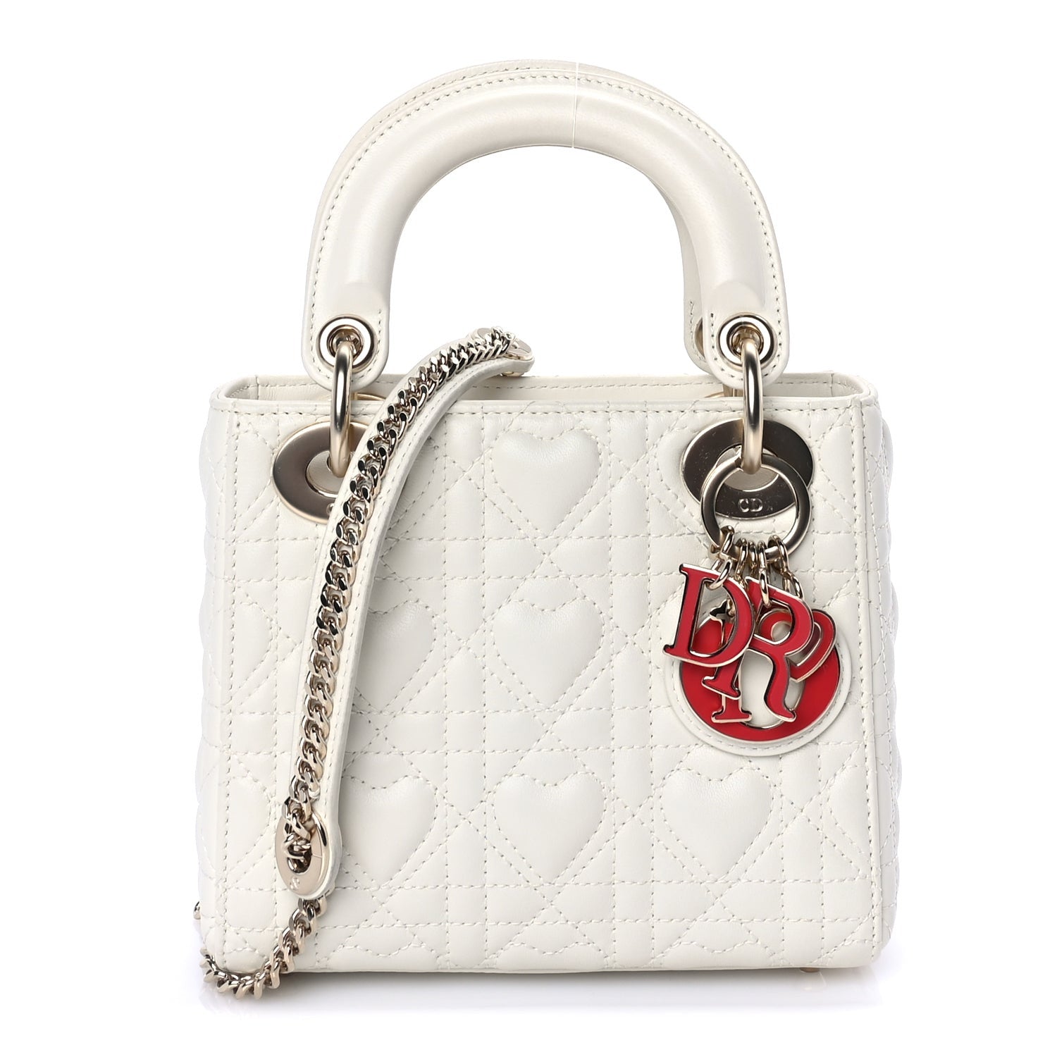 Christian Dior Lambskin Cannage Mini DiorAmour Lady Dior Latte 1 of 7