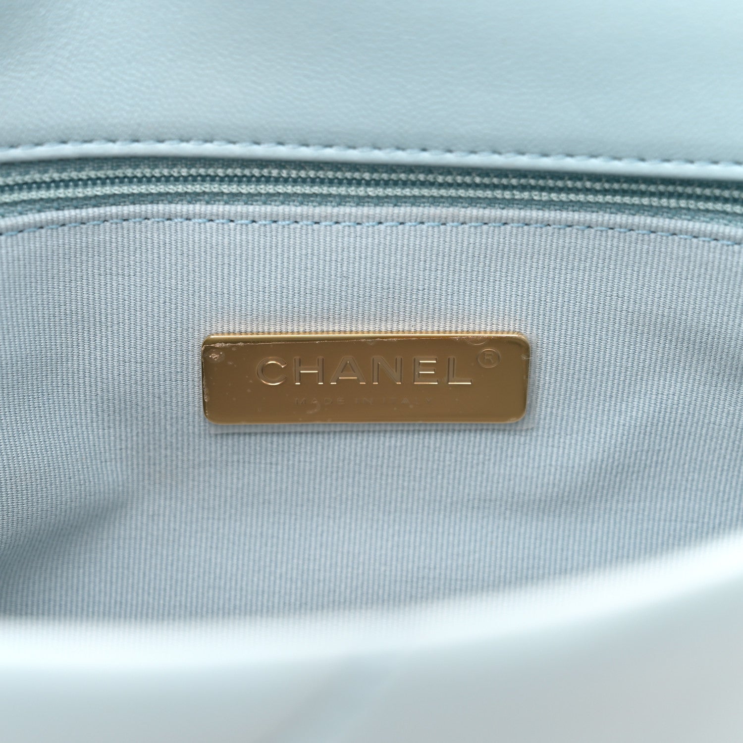 Chanel Lambskin Quilted Medium Chanel 19 Flap Light Blue 6 of 11