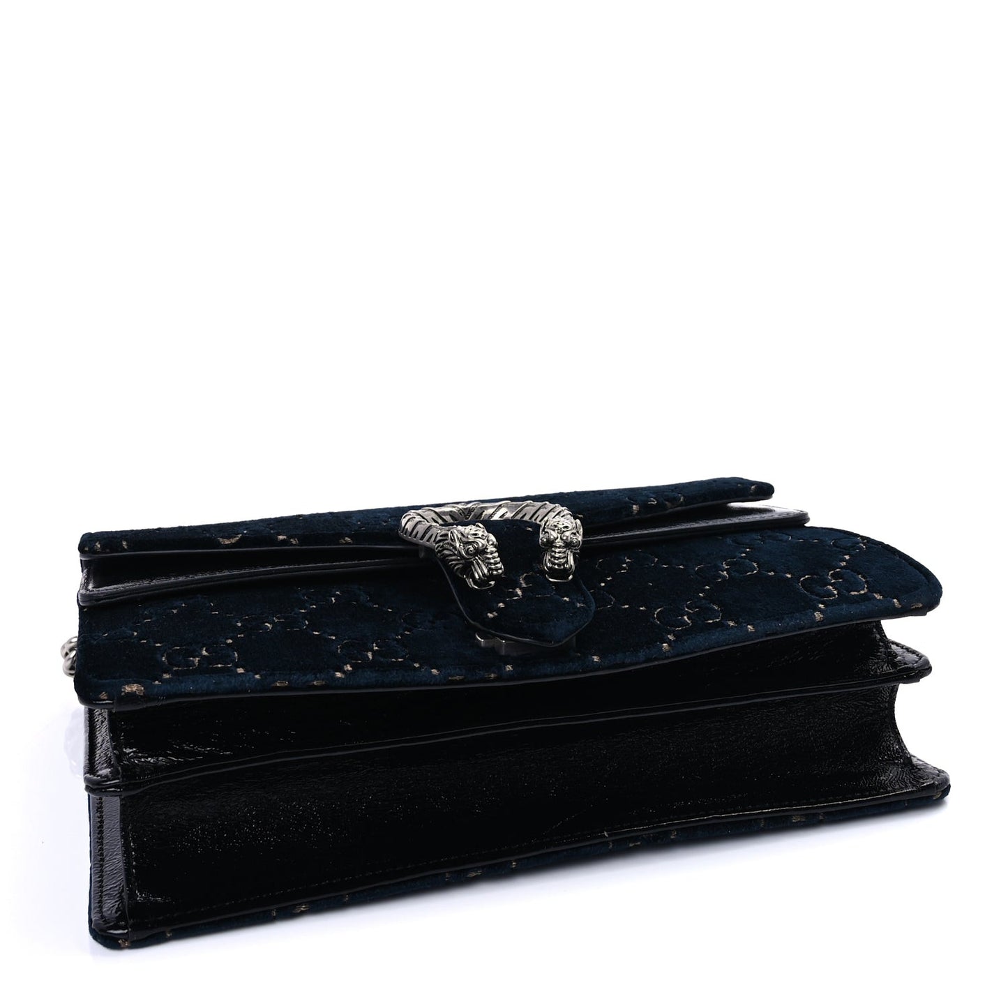 Velvet Skipper GG Monogram Small Dionysus Shoulder Bag  Blue Beige Black
