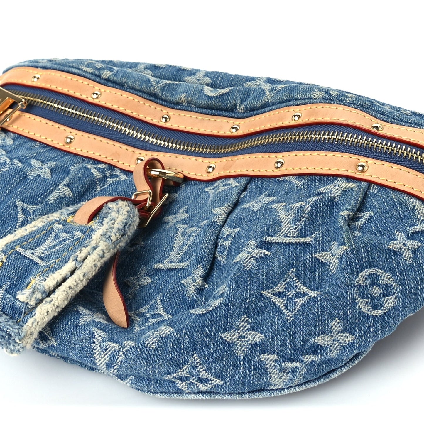 Monogram Denim High Rise Bumbag Blue