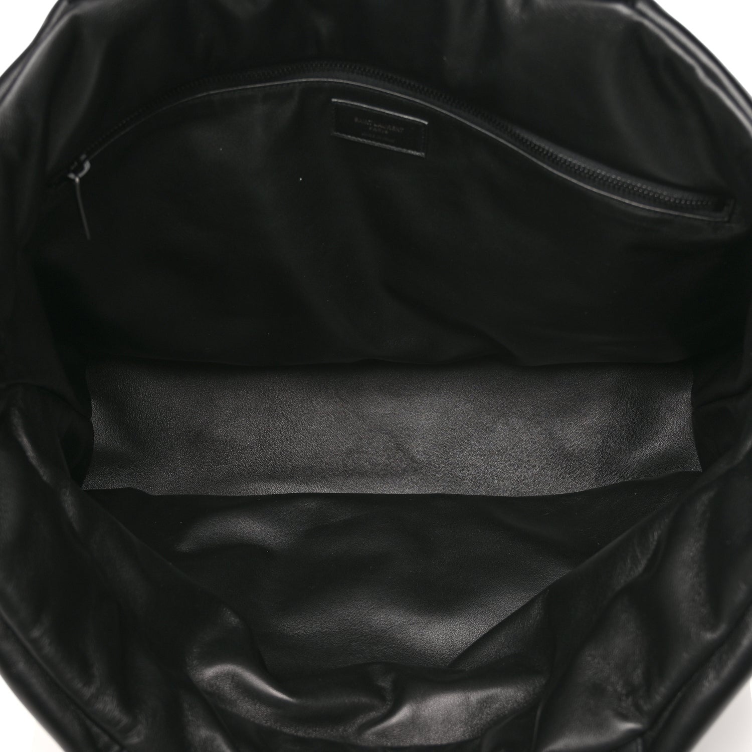 Saint Laurent Lambskin Wide Puffer Tote Black Black 4 of 8