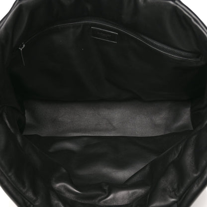 Saint Laurent Lambskin Wide Puffer Tote Black Black 4 of 8