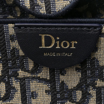 Christian Dior Oblique Small Bow Shopping Tote Blue Multicolor 6 of 13
