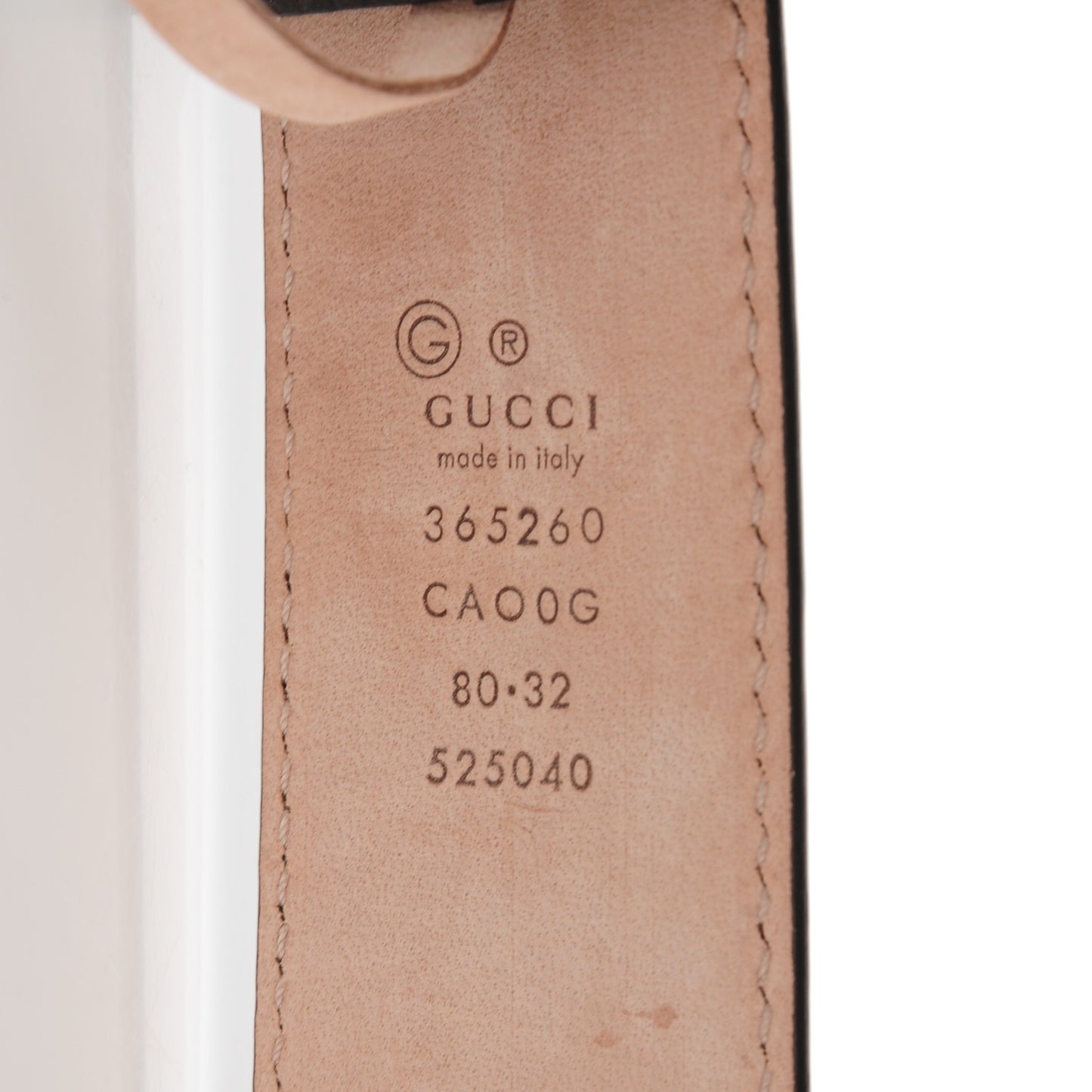 Calfskin Interlocking G Belt 80 32 Moro